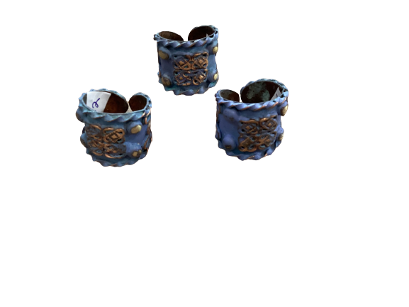 Hand Crafted Rings Blue