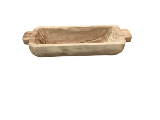 Mango Wood dough bowl w/Handles