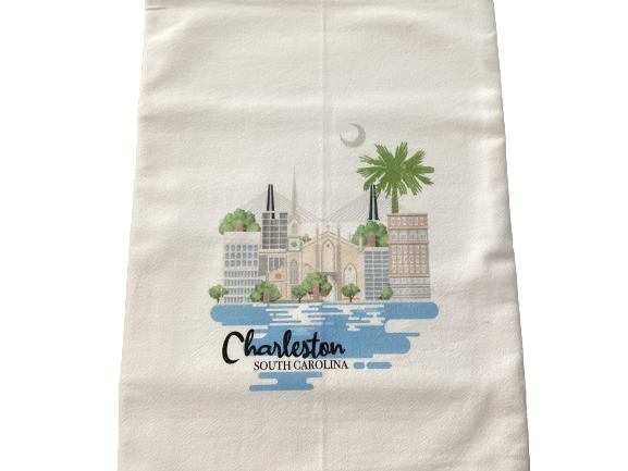 Charleston SC Tea Towel