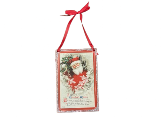 Vintage Santa Postcard Ornaments