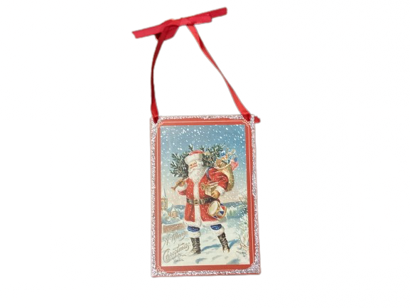 Vintage Santa Postcard Ornaments