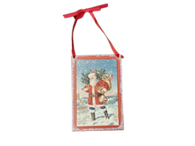 Load image into Gallery viewer, Vintage Santa Postcard Ornaments
