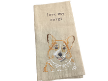 Load image into Gallery viewer, Natural Linen Tea Towel Dog Breeds
