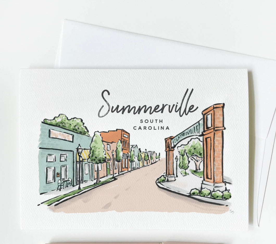 The Summerville Greeting Card - Sherbet Streets Collection: Set of 5