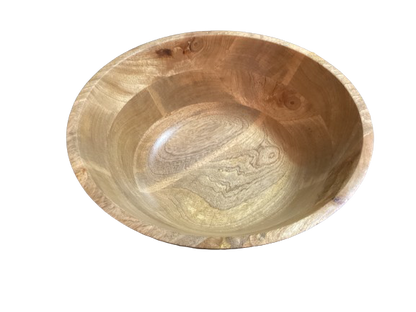 Grooved Wood Bowl