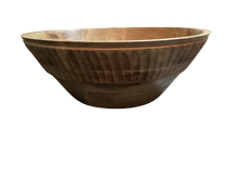 Load image into Gallery viewer, Grooved Wood Bowl
