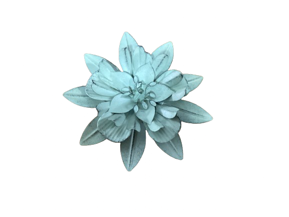 Sage Green Metal Flower