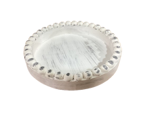 Load image into Gallery viewer, White/Gray Beaded Round Trays
