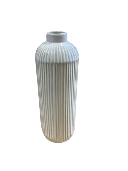 Slim Ceramic Line Engraved Vase