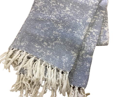 Light Gray Pattern Cotton Throw