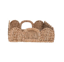 Load image into Gallery viewer, Braided Bankuan Trays w/ Handles &amp; Scalloped Edge
