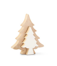 Load image into Gallery viewer, Wood Tree w/White Enamel Cutout
