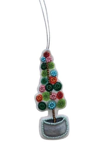 Velvet Beaded Tree Ornaments