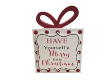 Load image into Gallery viewer, Red White Wooden Gift Box w/Message
