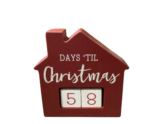 Countdown Days Til Christmas Red House