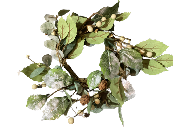 Holly Pine Candle Ring 4.5