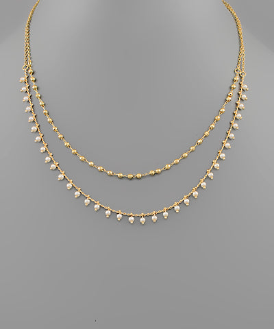 2 Row Pearl Necklace