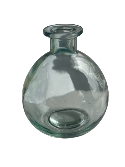 Round Glass Green Vase