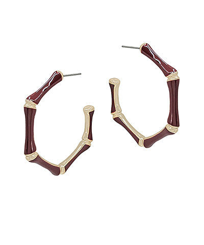 Bamboo Shaped Earrings