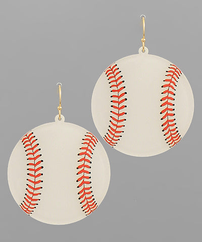 Baseball Acrylic Earrings