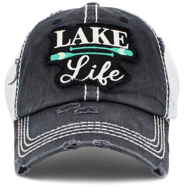 Lake Life Distressed Hat