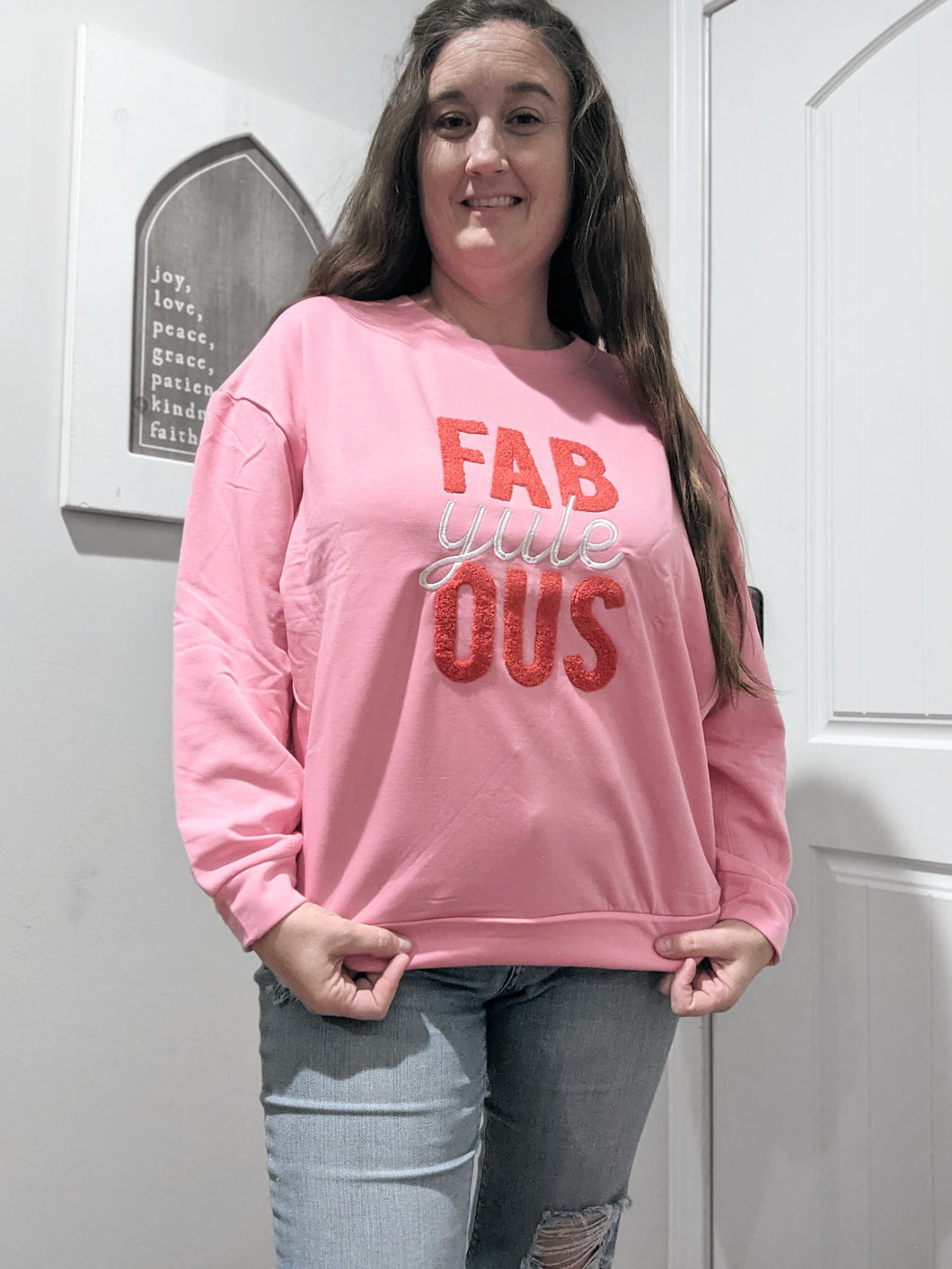 Pink Sweatshirt Fab Yule Ous