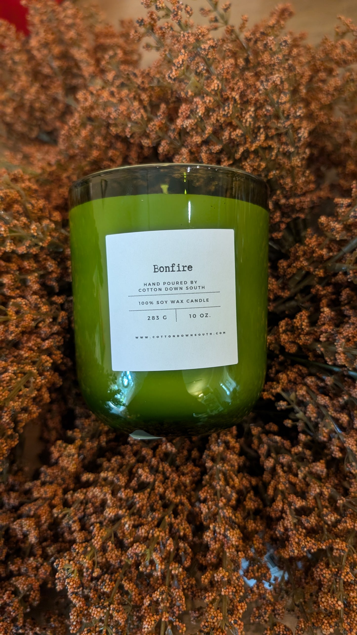 Green Glass 10oz Candles Fall Scents