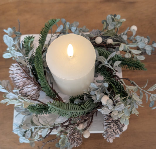 Hemlock Pine & Pinecone Candle Ring