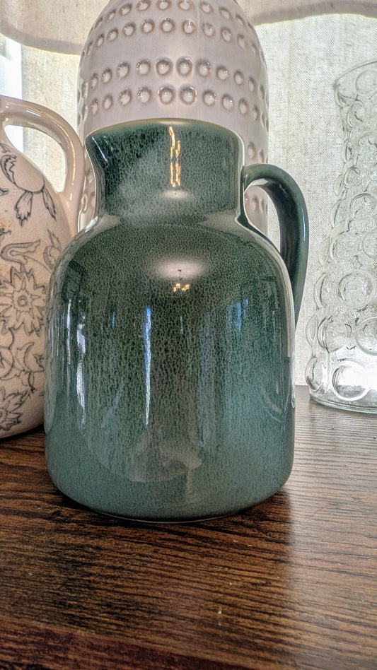 Glazed Stoneware Vase w/Handle