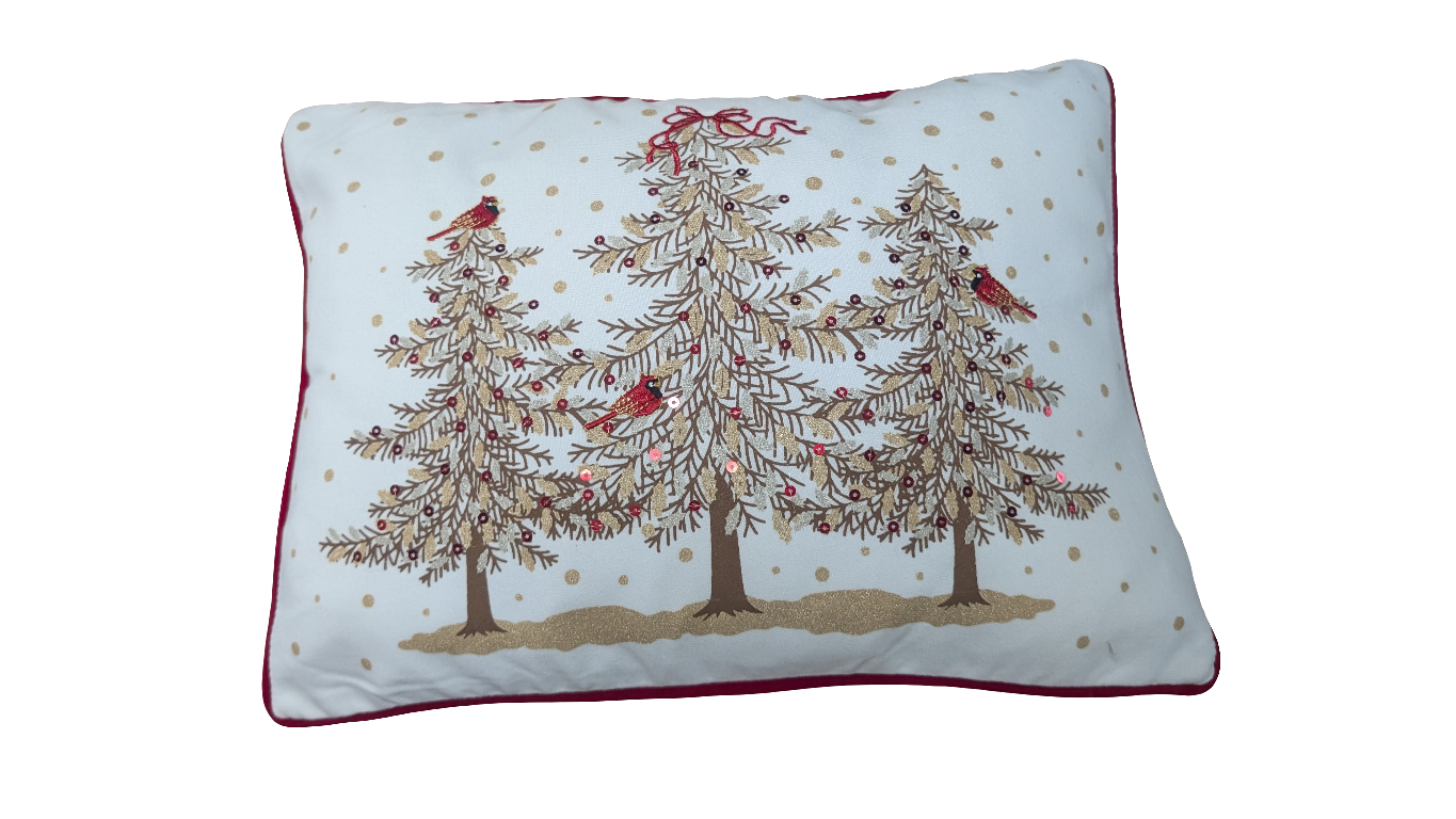 Cardinal & Tree Rectangle Pillow