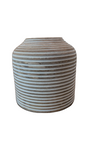 Whitewashed Wood Striped Vase