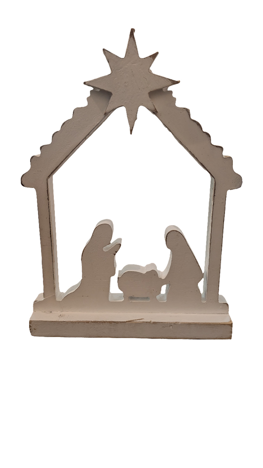 Wood Cut Out Nativity