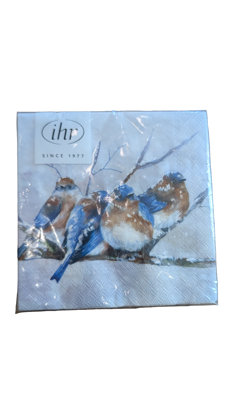 Cocktail Napkins Blue Birds