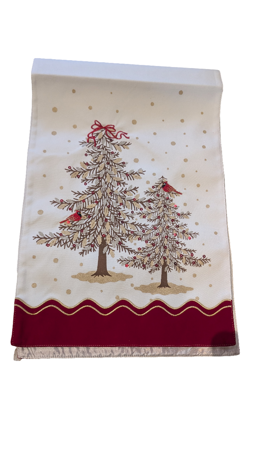 Cardinals & Trees Table Runner