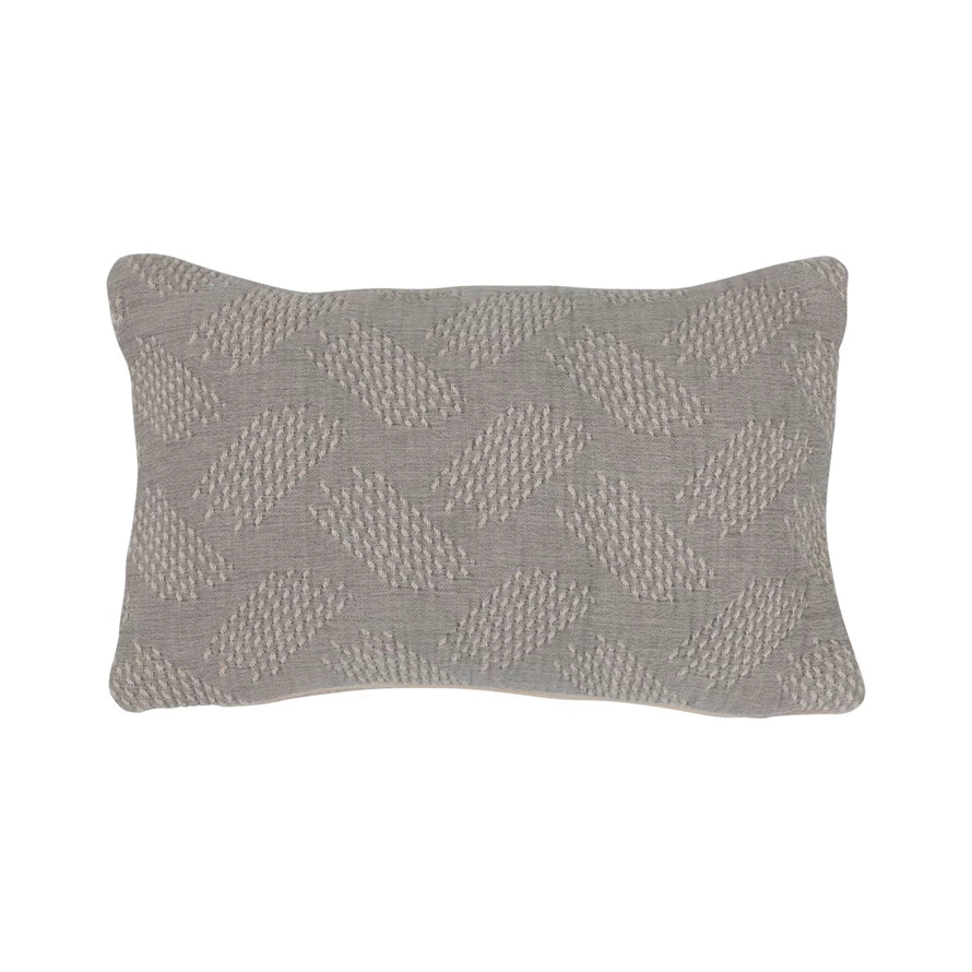 Cotton Woven Jacquard Lumbar Pillow