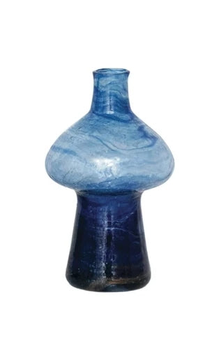 Blown Glass Vase Blue