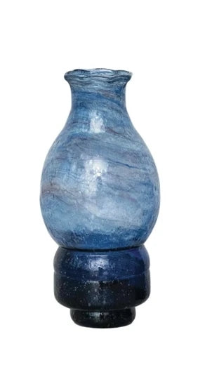 Blown Glass Vase Blue