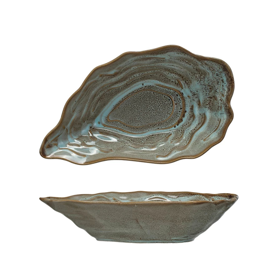 Stoneware Oyster Shaped Bowl