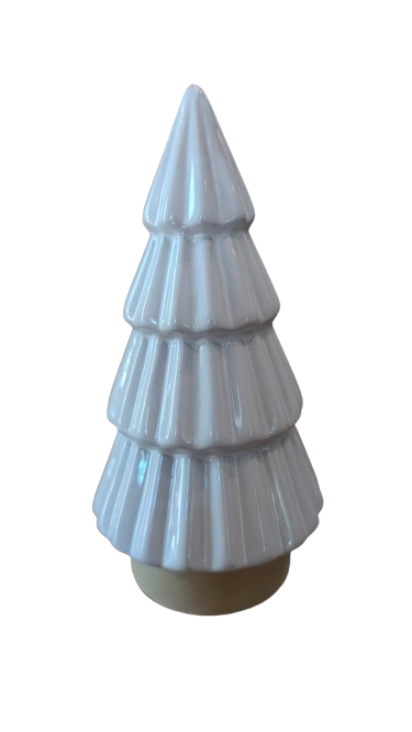 Glazed Ceramic Ribbed Tree w/Base