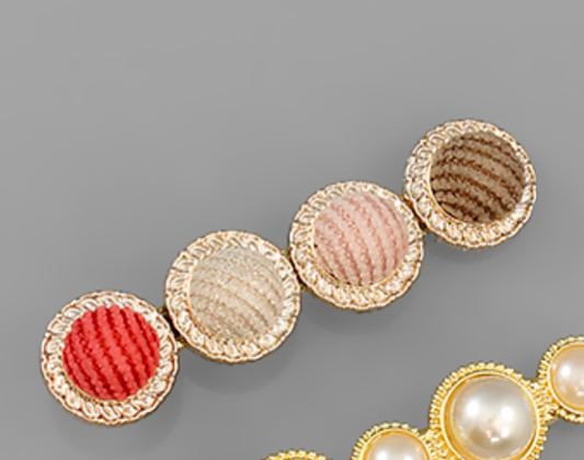 Thread Ball & Pearl Hair Pins