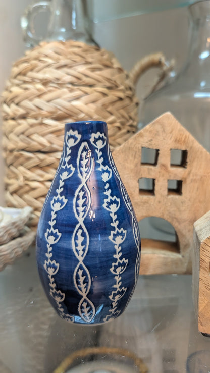 Blue Design Ceramic Vase