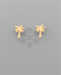 Palm Tree Post Earring