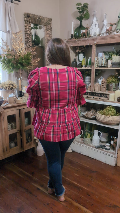 Ashford Plaid Top