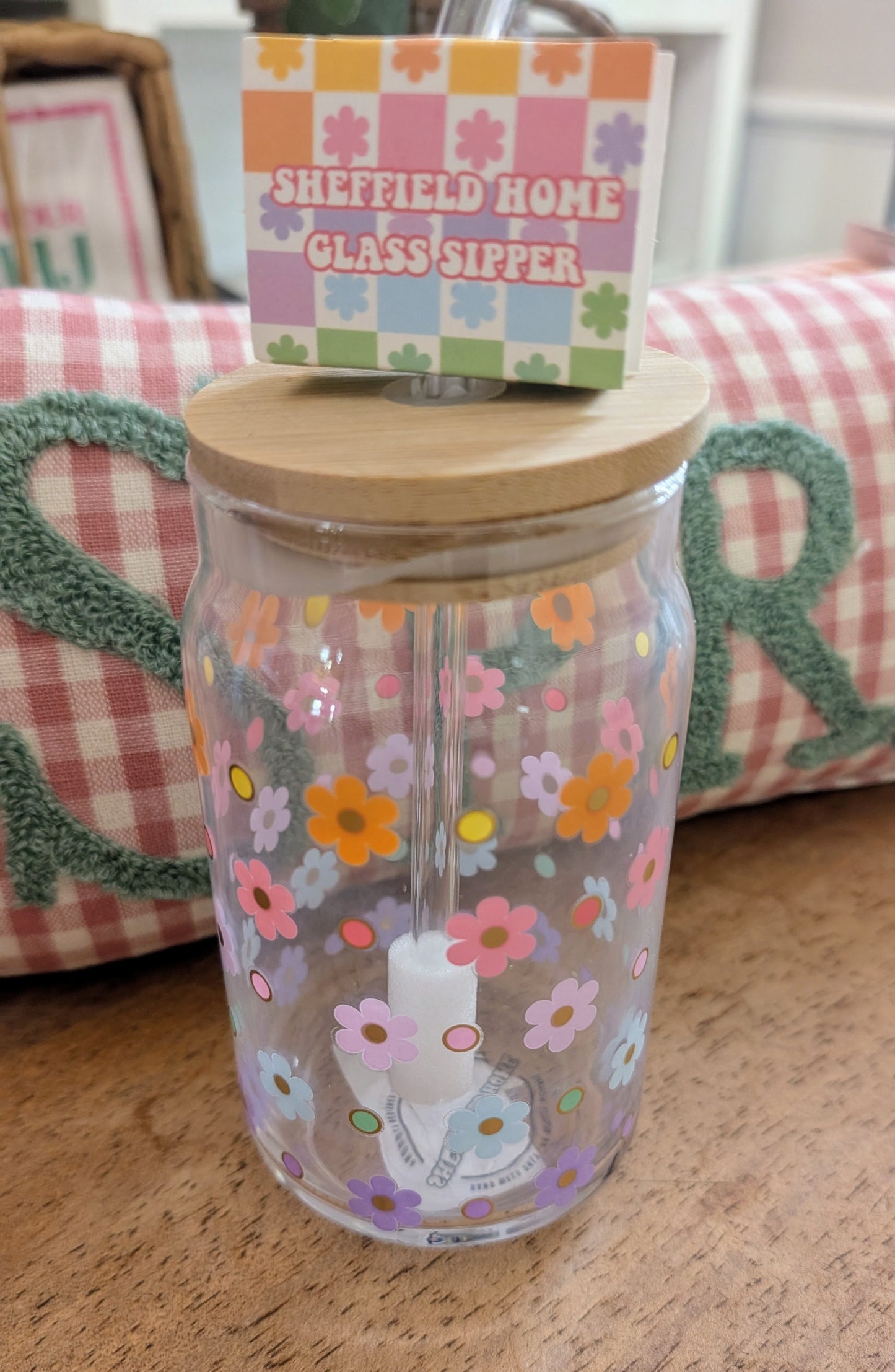 Drinking Glass w/Lid