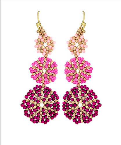 Seed Bead Drop Earrings
