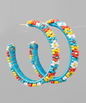 Flower Pattern Beaded Earrings
