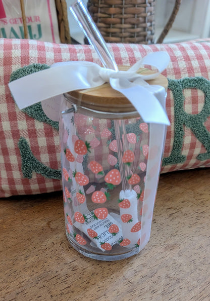 Drinking Glass w/Lid