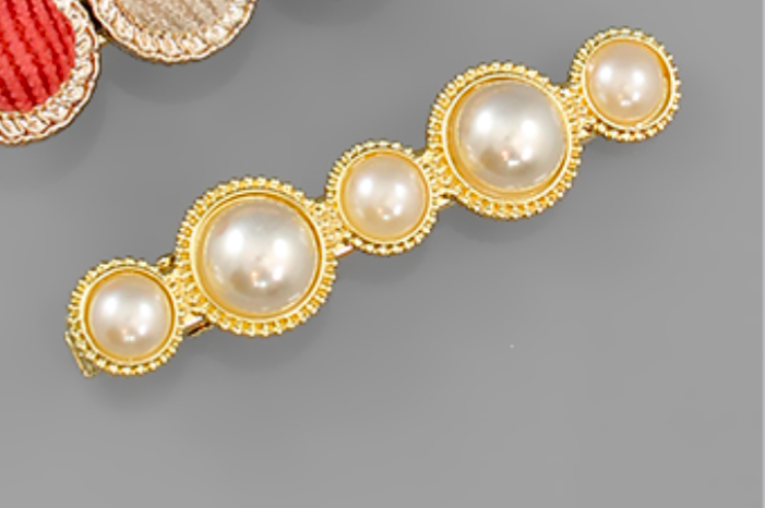 Thread Ball & Pearl Hair Pins