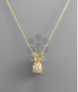3D Pineapple Pendant Necklace