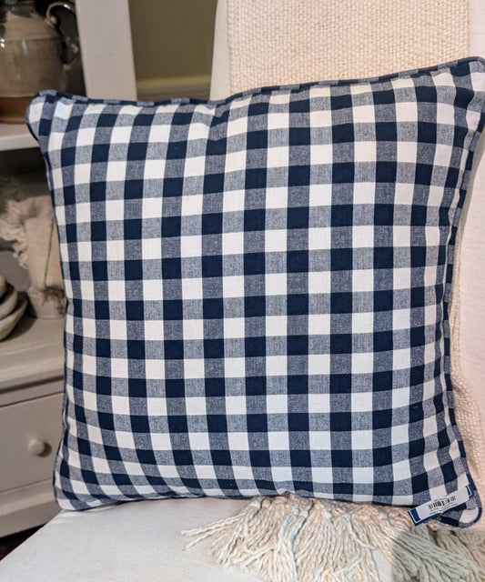 Blue Gingham Pillow